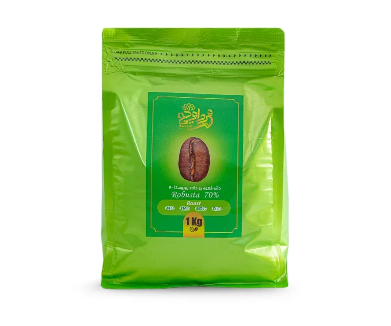 دانه قهوه ۷۰٪ روبوستا